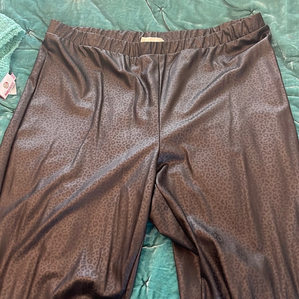 3XL Black Leopard Bell Bottoms